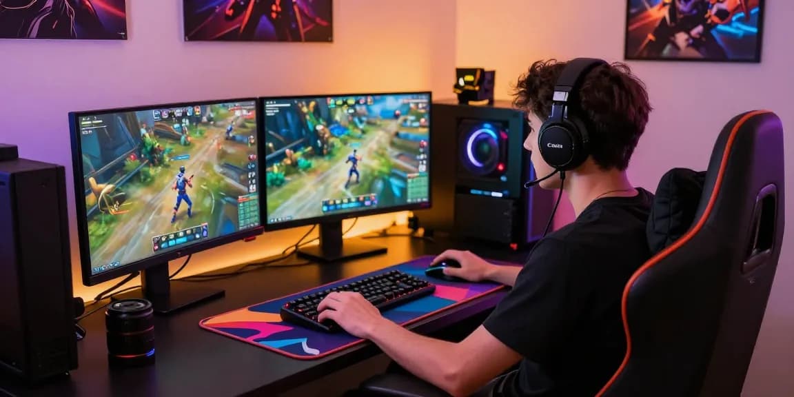 Dynamic gaming setup with lemon121 access for immersive play experience.