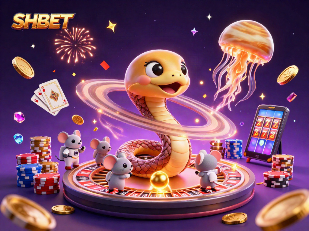 Experience thrilling bets at SHBET with a whimsical cosmic casino adventure in captivating 3D.