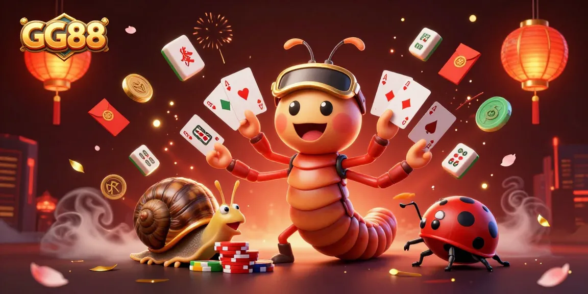GG88 engages players with thrilling cards and excitement amidst vivid casino-themed elements.