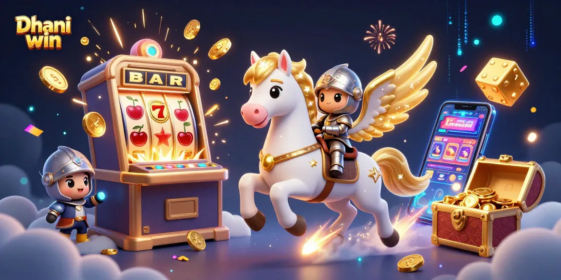 Dive into thrilling gameplay with Dhani win, a vibrant casino scene featuring dynamic games and rewards.
